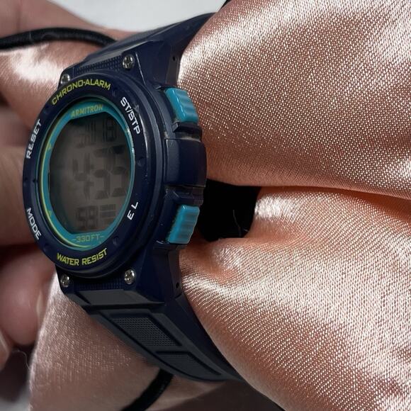 Armitron Sport Women's Digital Chronograph Resin Strap watch black/teal - Picture 2 of 8